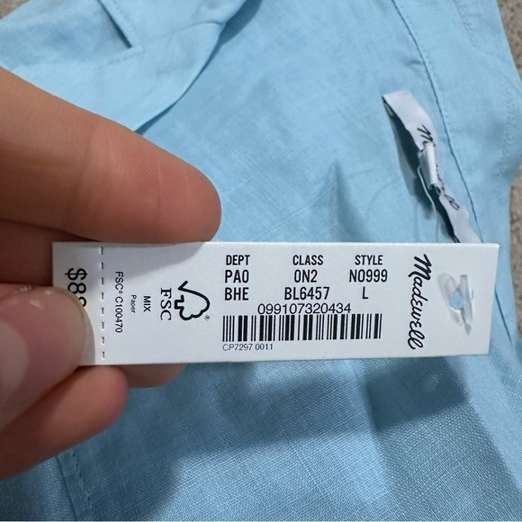 Madewell Resort Long-Sleeve Shirt blue heron - Picture 7 of 7